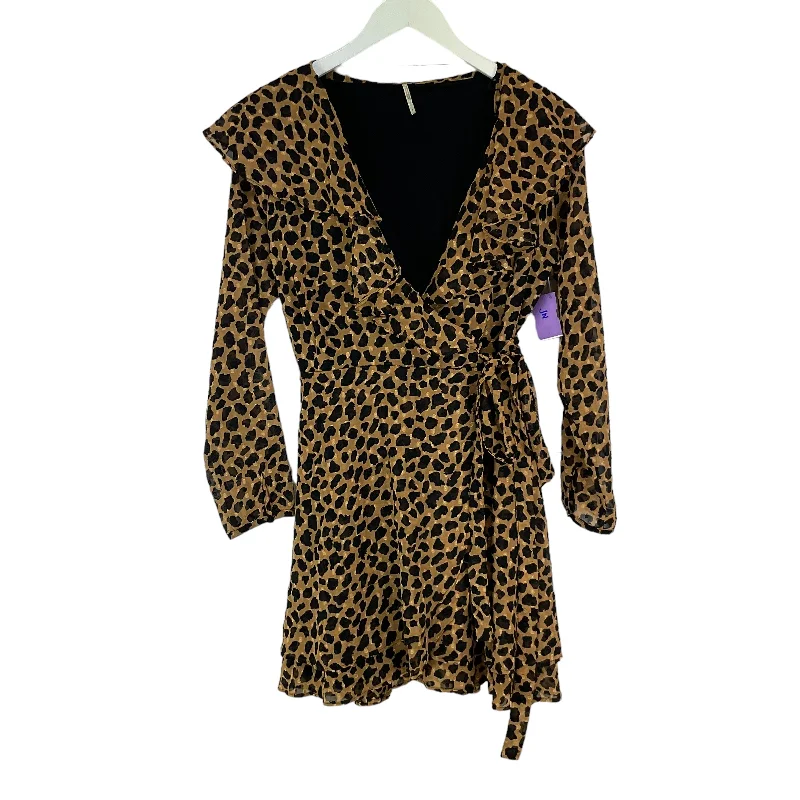 Animal Print Dress Casual Short Free People, Size S