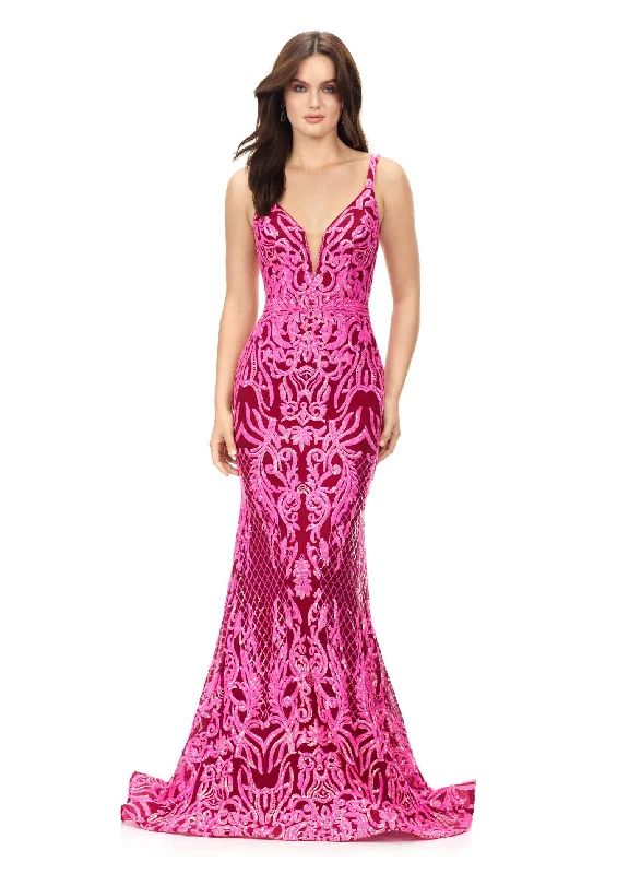 Ashley Lauren 11113 Size 18 Burgundy Prom Dress Long Fitted Sequin Formal Prom Pageant Gown V Neck Ashley Lauren 11113 Size 18 Burgundy Prom Dress Long Fitted Sequin Formal Prom Pageant Gown V Neck