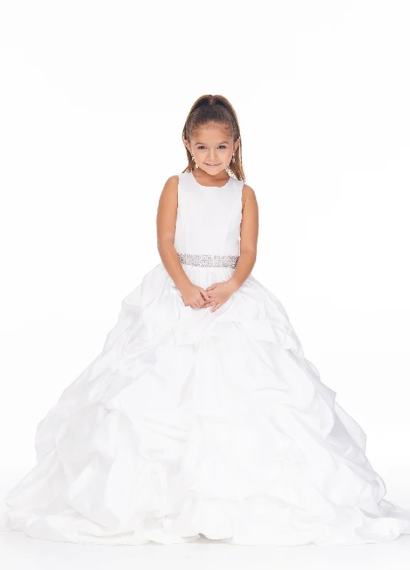 ASHLEYlauren Kids 8036 Size 14 Ivory Girls Pageant Dress Ball Gown Pickups A Line