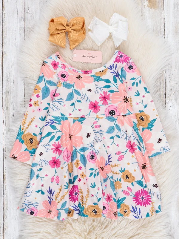 Bright Wildflowers Swing Dress