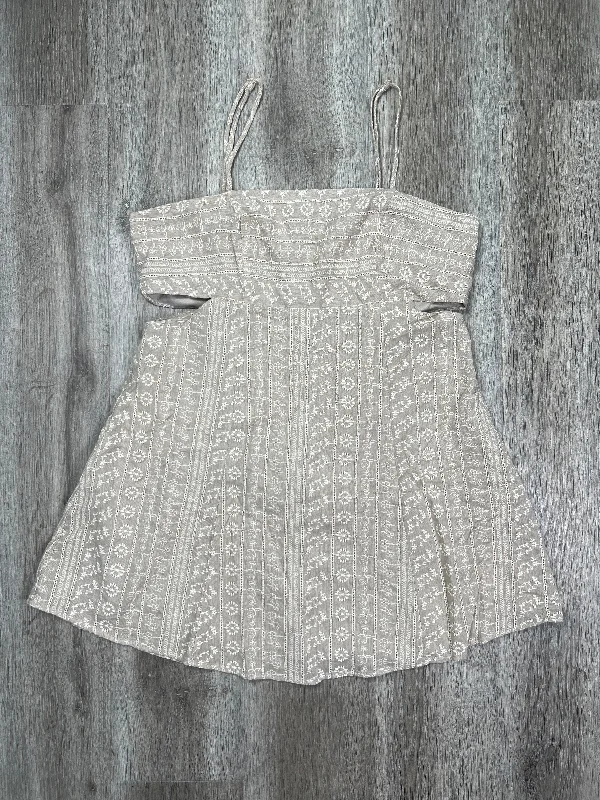 Brown & Cream Dress Casual Short Altard State, Size Xl