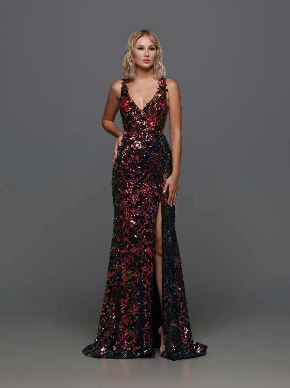 Candice Wang 72372 Size 10 Black Multi Fitted Sequin V Neck Racerback Prom Dress Cutout Slit V Neck Formal Gown Candice Wang 72372 Size 10 Black Multi Fitted Sequin V Neck Racerback Prom Dress Cutout Slit V Neck Formal Gown