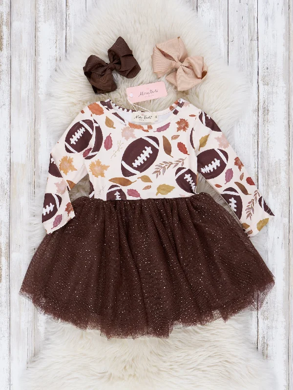 Chocolate Football Season Tulle Dress