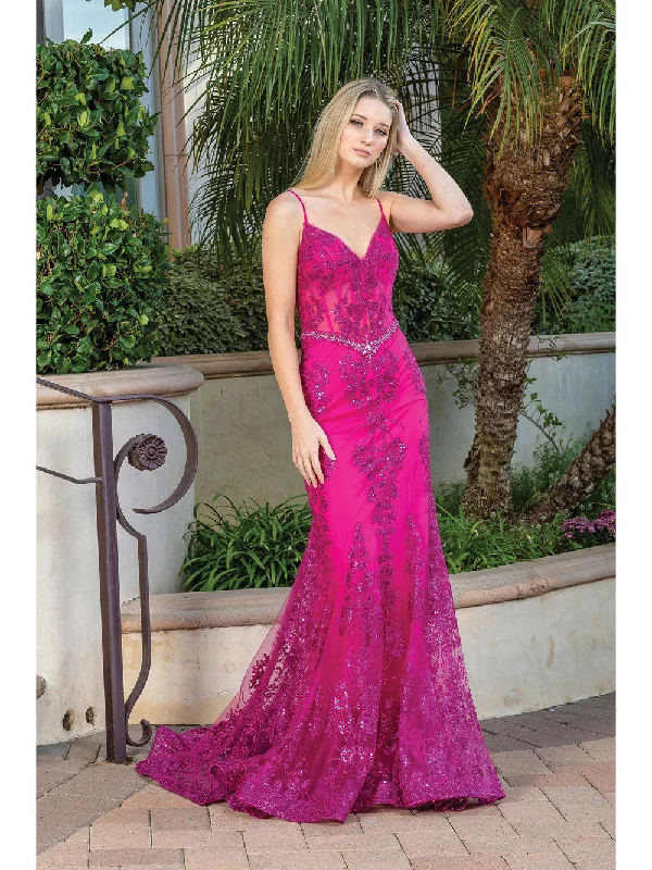 DQ 4118 Size 16 Fuchsia Long Sheer Sequin Mermaid Prom Dress Pageant Gown V Neck Crystal Belt DQ 4118 Size 16 Fuchsia Long Sheer Sequin Mermaid Prom Dress Pageant Gown V Neck Crystal Belt