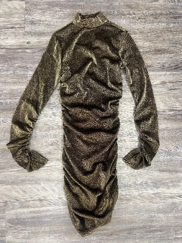 Gold Dress Casual Short Cmb, Size 2