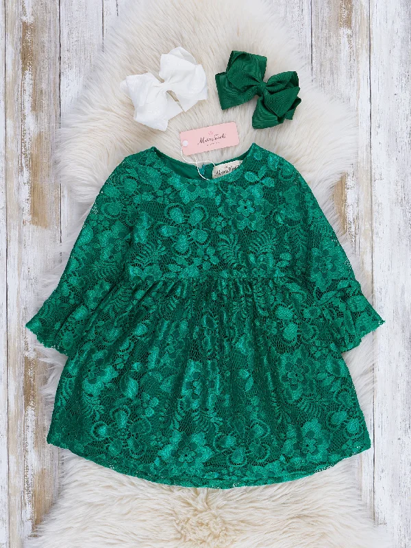Lace Bell Sleeve Dress