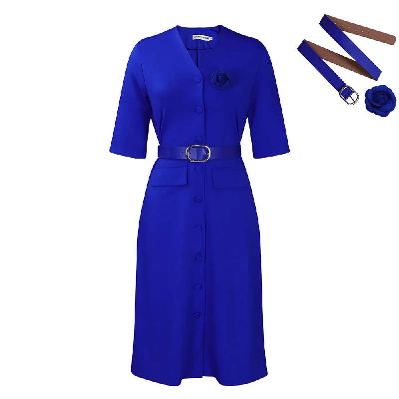 Royal Blue Belt Corsage