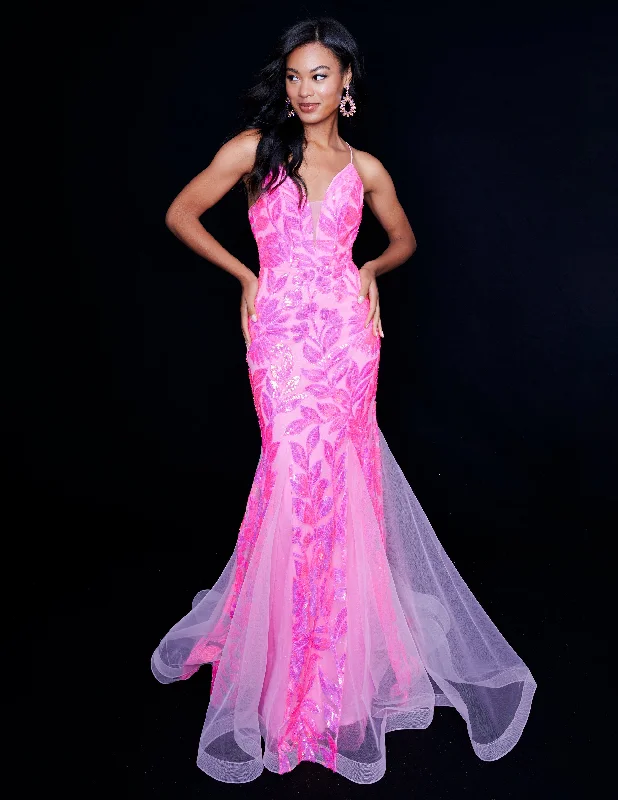 Nina Canacci 8236 Size 4 Pink Sequin Mermaid Prom Dress Backless Corset Formal Gown V Neck Nina Canacci 8236 Size 4 Pink Sequin Mermaid Prom Dress Backless Corset Formal Gown V Neck
