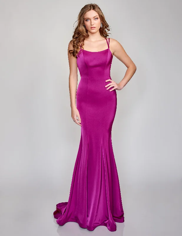 Nina Canacci 9142 Long Mermaid Prom Dress Scoop Neckline Pageant Gown Lace up Tie Back Nina Canacci 9142 Long Mermaid Prom Dress Scoop Neckline Pageant Gown Lace up Tie Back