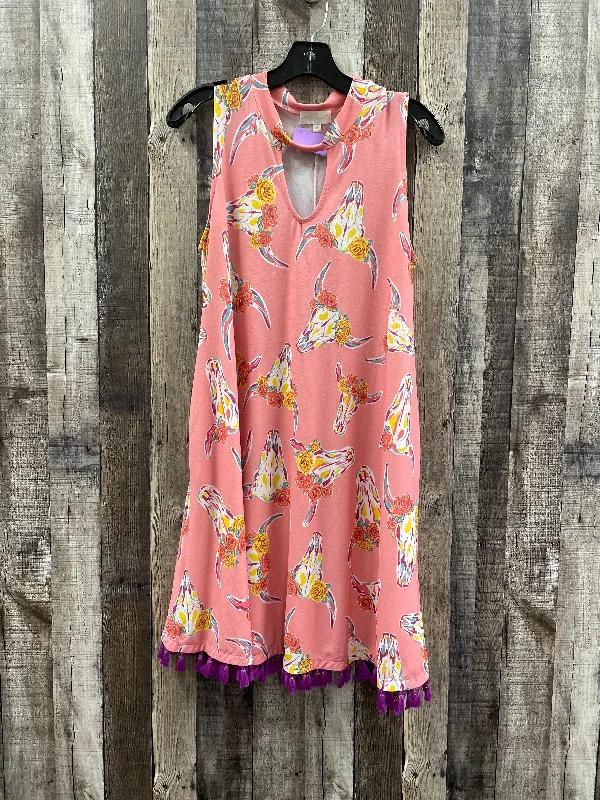 Pink Dress Casual Short Simply Southern, Size L