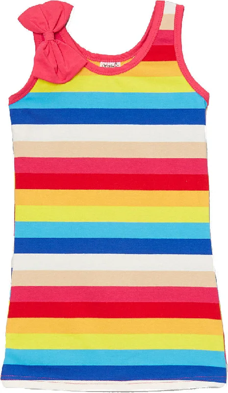 Rainbow Bow Cotton Dress