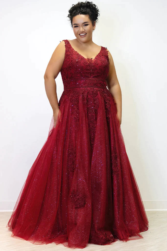 Sydney's Closet SC7358 Size 28 Black Lace Prom Dress Plus Sized Ballgown glitter sparkle Skirt Sydney's Closet SC7358 Size 28 Black Lace Prom Dress Plus Sized Ballgown glitter sparkle Skirt