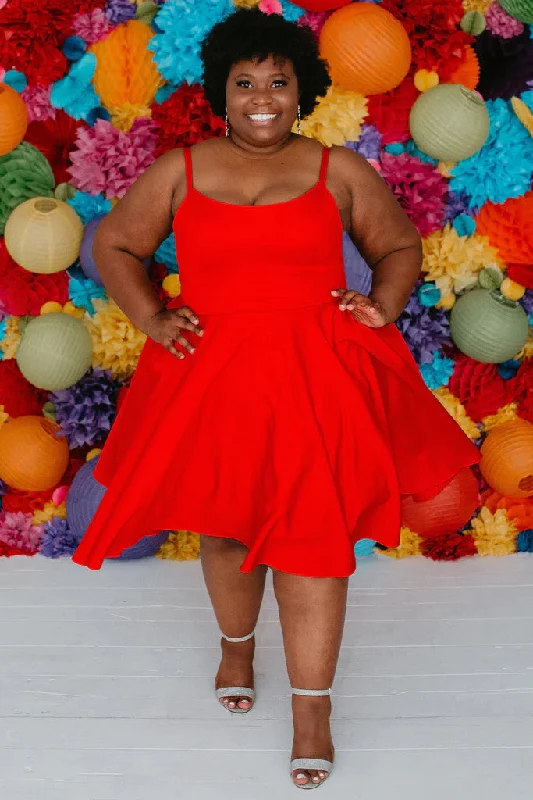 Sydneys Closet SC8115 Size 20 Red Plus Size Satin A Line Formal Cocktail Dress Homecoming Pockets Sydneys Closet SC8115 Size 20 Red Plus Size Satin A Line Formal Cocktail Dress Homecoming Pockets