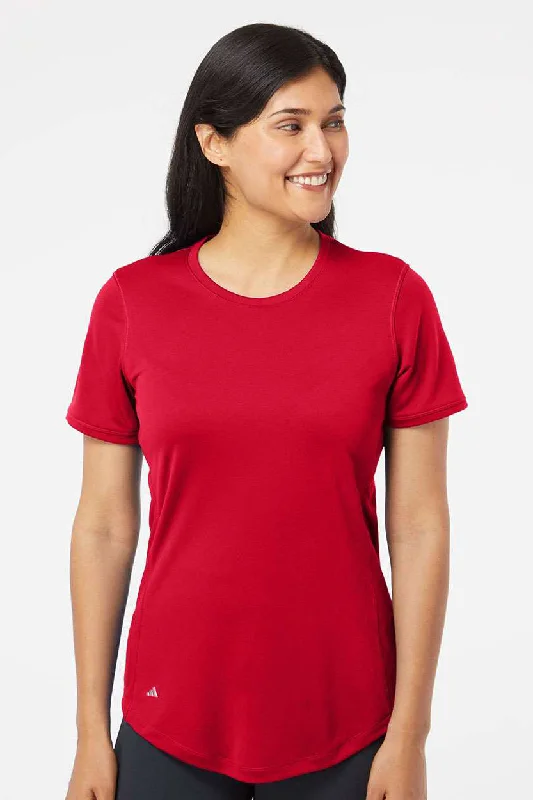 Adidas Womens UPF 50+ Short Sleeve Crewneck T-Shirt - Power Red Handmade Hand-knitted Hand-woven Adidas Womens UPF 50+ Short Sleeve Crewneck T-Shirt - Power Red Handmade Hand-knitted Hand-woven