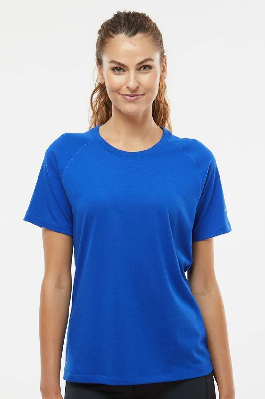 Adidas Womens Short Sleeve Crewneck T-Shirt - Collegiate Royal Blue Hooded Caped Shawl Collar Adidas Womens Short Sleeve Crewneck T-Shirt - Collegiate Royal Blue Hooded Caped Shawl Collar