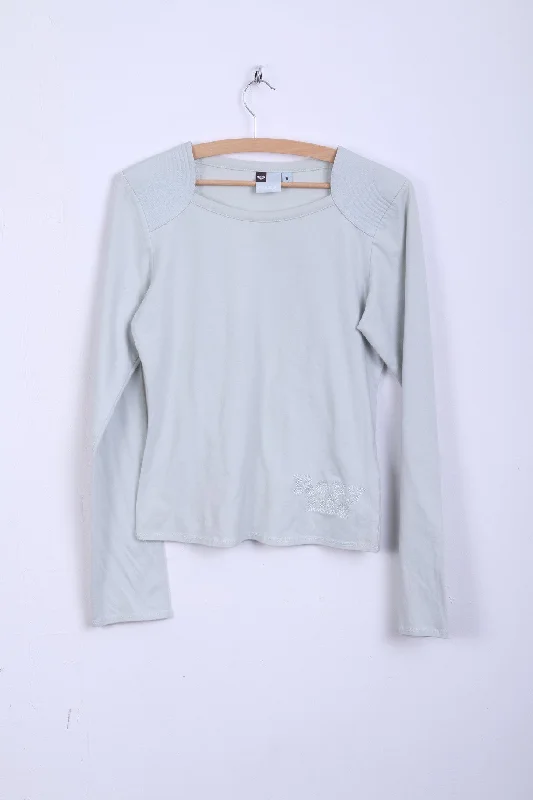 ROXY Life Womens M 5 long Sleeve t-Shirt Top Quiksilver Sputnik Mint Cotton Fashionable Trendy Casual ROXY Life Womens M 5 long Sleeve t-Shirt Top Quiksilver Sputnik Mint Cotton Fashionable Trendy Casual