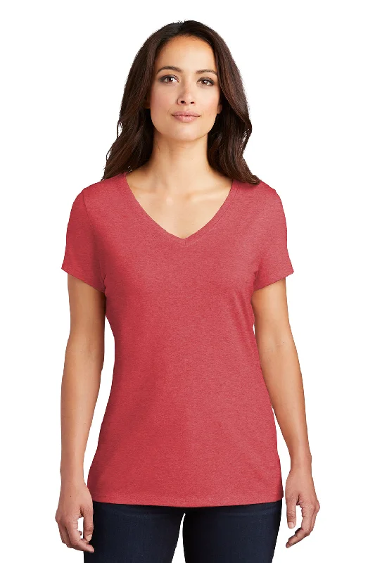 District Womens Perfect Tri Short Sleeve V-Neck T-Shirt - Red Frost Mesh Canvas Denim District Womens Perfect Tri Short Sleeve V-Neck T-Shirt - Red Frost Mesh Canvas Denim
