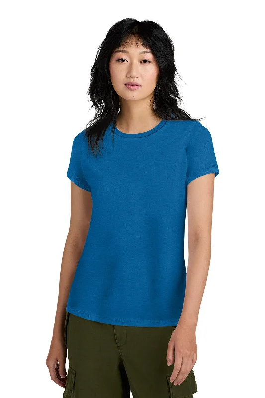 District Womens Perfect Weight Short Sleeve Crewneck T-Shirt - Bright Blue - NEW Beaded Sequined Faux Fur District Womens Perfect Weight Short Sleeve Crewneck T-Shirt - Bright Blue - NEW Beaded Sequined Faux Fur