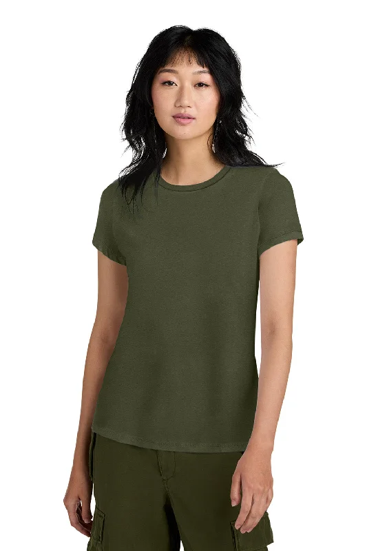 District Womens Perfect Weight Short Sleeve Crewneck T-Shirt - Military Green - NEW Hooded Caped Shawl Collar District Womens Perfect Weight Short Sleeve Crewneck T-Shirt - Military Green - NEW Hooded Caped Shawl Collar