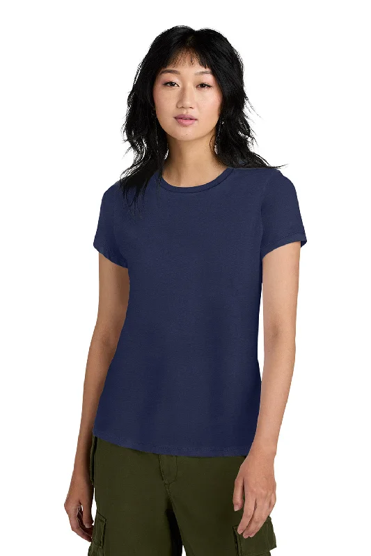 District Womens Perfect Weight Short Sleeve Crewneck T-Shirt - Tanzanite Blue - NEW Thin T-Shirt Open Front Quick Dry District Womens Perfect Weight Short Sleeve Crewneck T-Shirt - Tanzanite Blue - NEW Thin T-Shirt Open Front Quick Dry