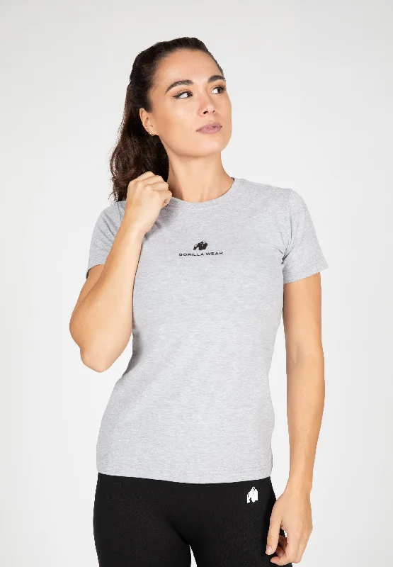 Estero T-shirt - Gray Melange Print Jacquard Patchwork