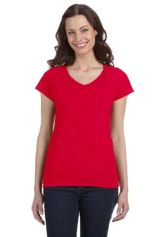 Gildan Womens Softstyle Short Sleeve V-Neck T-Shirt - Cherry Red Basic T-Shirt Crew Neck Short Sleeve Gildan Womens Softstyle Short Sleeve V-Neck T-Shirt - Cherry Red Basic T-Shirt Crew Neck Short Sleeve