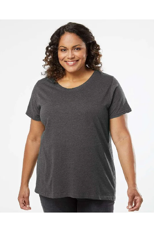 LAT Womens Curvy Collection Fine Jersey Short Sleeve Crewneck T-Shirt - Vintage Smoke Grey - NEW Mesh Blend Leather Blend Suede Blend LAT Womens Curvy Collection Fine Jersey Short Sleeve Crewneck T-Shirt - Vintage Smoke Grey - NEW Mesh Blend Leather Blend Suede Blend