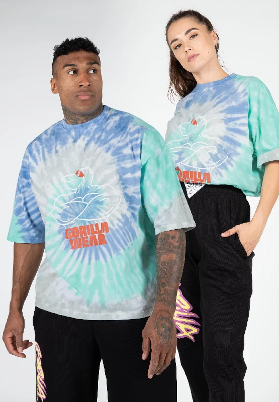 Legacy Oversized T-Shirt - Blue/Green Polka Dot Checkered Tartan