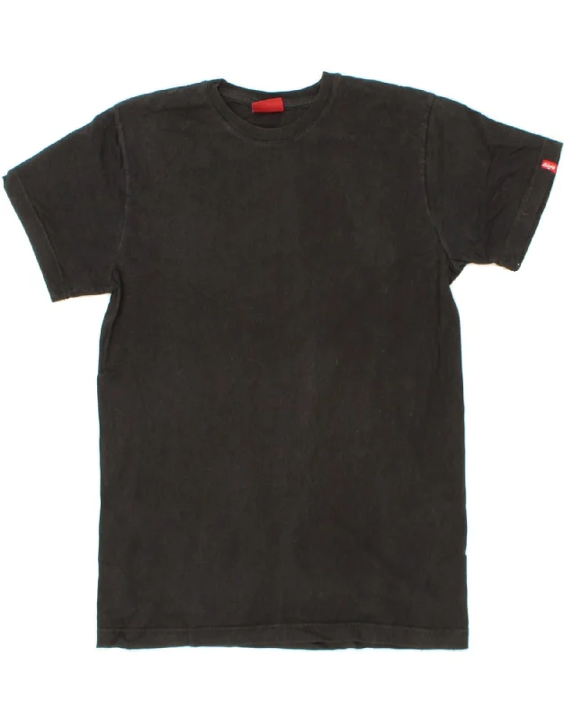LEVI'S Womens T-Shirt Top Small Black Cotton Boxy Fit Fitted Loose