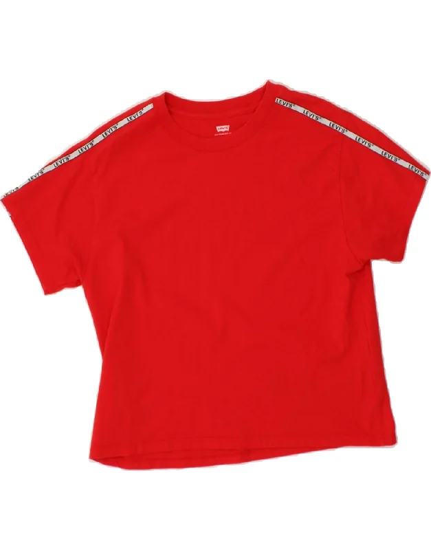 LEVI'S Womens T-Shirt Top UK 10 Small Red Cotton Basic T-Shirt Crew Neck Short Sleeve LEVI'S Womens T-Shirt Top UK 10 Small Red Cotton Basic T-Shirt Crew Neck Short Sleeve