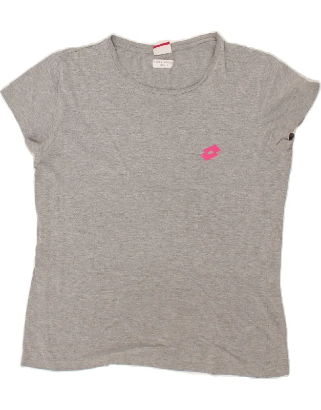 LOTTO Womens T-Shirt Top UK 16 Large Grey Cotton Spandex Blend Rayon Blend Denim Blend LOTTO Womens T-Shirt Top UK 16 Large Grey Cotton Spandex Blend Rayon Blend Denim Blend