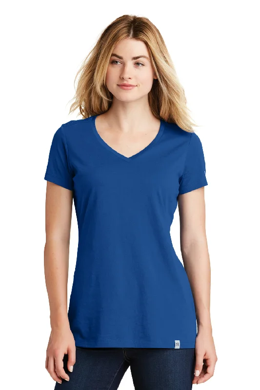 New Era Womens Heritage Short Sleeve V-Neck T-Shirt - Royal Blue Lace Blend Ribbed Blend Corduroy Blend New Era Womens Heritage Short Sleeve V-Neck T-Shirt - Royal Blue Lace Blend Ribbed Blend Corduroy Blend
