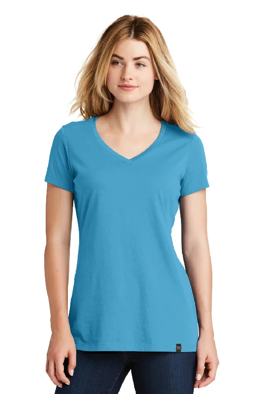 New Era Womens Heritage Short Sleeve V-Neck T-Shirt - Sky Blue Mesh Blend Leather Blend Suede Blend New Era Womens Heritage Short Sleeve V-Neck T-Shirt - Sky Blue Mesh Blend Leather Blend Suede Blend