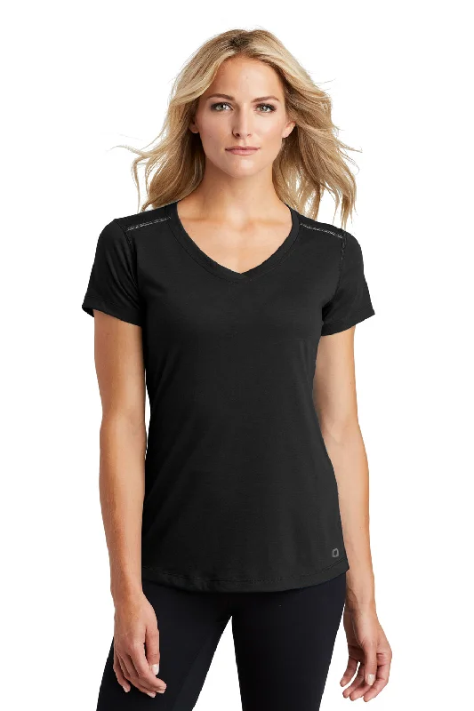 Ogio Womens Endurance Peak Jersey Moisture Wicking Short Sleeve V-Neck T-Shirt - Blacktop Chenille Blend Fleece Blend Nylon Blend Ogio Womens Endurance Peak Jersey Moisture Wicking Short Sleeve V-Neck T-Shirt - Blacktop Chenille Blend Fleece Blend Nylon Blend