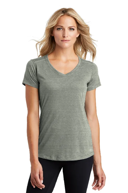 Ogio Womens Endurance Peak Jersey Moisture Wicking Short Sleeve V-Neck T-Shirt - Heather Gear Grey Silk Blend Satin Velvet Ogio Womens Endurance Peak Jersey Moisture Wicking Short Sleeve V-Neck T-Shirt - Heather Gear Grey Silk Blend Satin Velvet