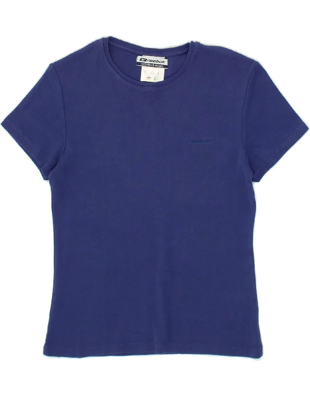 REEBOK Womens T-Shirt Top UK 12 Medium Navy Blue Cotton Wool Fabric Cashmere Fabric Tweed Fabric REEBOK Womens T-Shirt Top UK 12 Medium Navy Blue Cotton Wool Fabric Cashmere Fabric Tweed Fabric