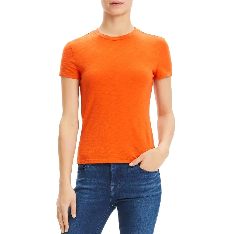 Theory Womens Nebulous Pure Crew Neck Slub T-Shirt Satin Blend Silk Blend Wool Blend Theory Womens Nebulous Pure Crew Neck Slub T-Shirt Satin Blend Silk Blend Wool Blend