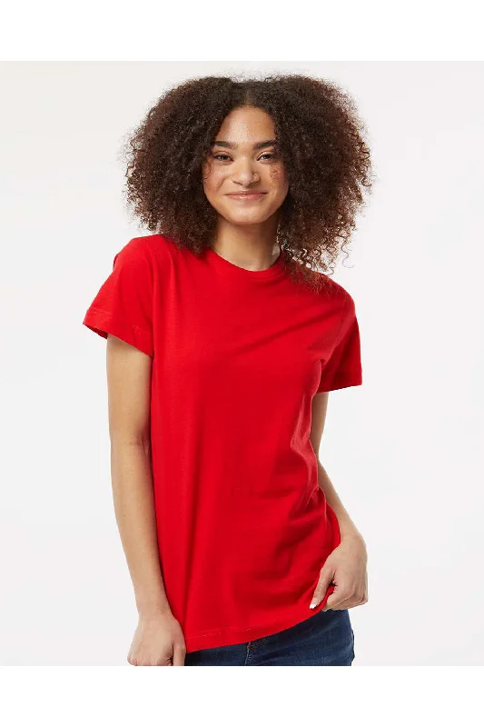 Tultex Womens Fine Jersey Classic Fit Short Sleeve Crewneck T-Shirt - Red - NEW Collared Crew Neck Turtle Neck Tultex Womens Fine Jersey Classic Fit Short Sleeve Crewneck T-Shirt - Red - NEW Collared Crew Neck Turtle Neck