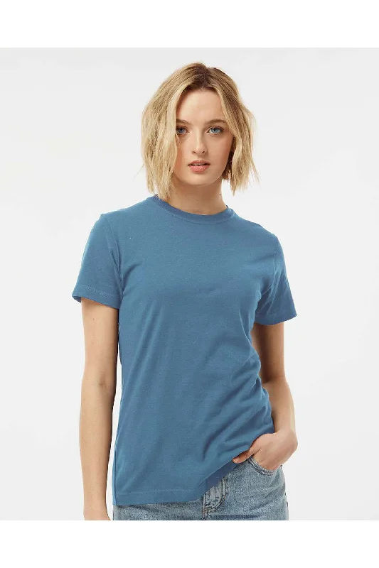 Tultex Womens Fine Jersey Classic Fit Short Sleeve Crewneck T-Shirt - Slate Blue - NEW Houndstooth Herringbone Solid Tultex Womens Fine Jersey Classic Fit Short Sleeve Crewneck T-Shirt - Slate Blue - NEW Houndstooth Herringbone Solid