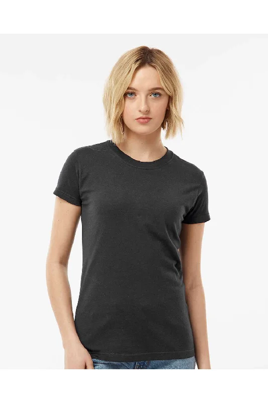 Tultex Womens Fine Jersey Slim Fit Short Sleeve Crewneck T-Shirt - Coal Grey - NEW Houndstooth Herringbone Solid Tultex Womens Fine Jersey Slim Fit Short Sleeve Crewneck T-Shirt - Coal Grey - NEW Houndstooth Herringbone Solid