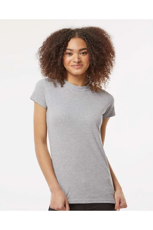 Tultex Womens Fine Jersey Slim Fit Short Sleeve Crewneck T-Shirt - Heather Grey - NEW Chenille Blend Fleece Blend Nylon Blend Tultex Womens Fine Jersey Slim Fit Short Sleeve Crewneck T-Shirt - Heather Grey - NEW Chenille Blend Fleece Blend Nylon Blend