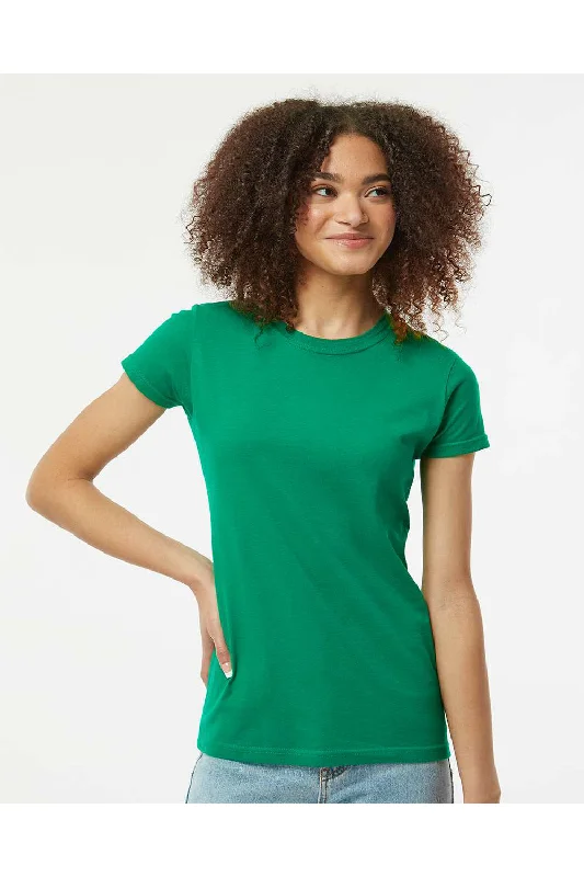 Tultex Womens Fine Jersey Slim Fit Short Sleeve Crewneck T-Shirt - Kelly Green - NEW Seamless Knitted Crochet Tultex Womens Fine Jersey Slim Fit Short Sleeve Crewneck T-Shirt - Kelly Green - NEW Seamless Knitted Crochet