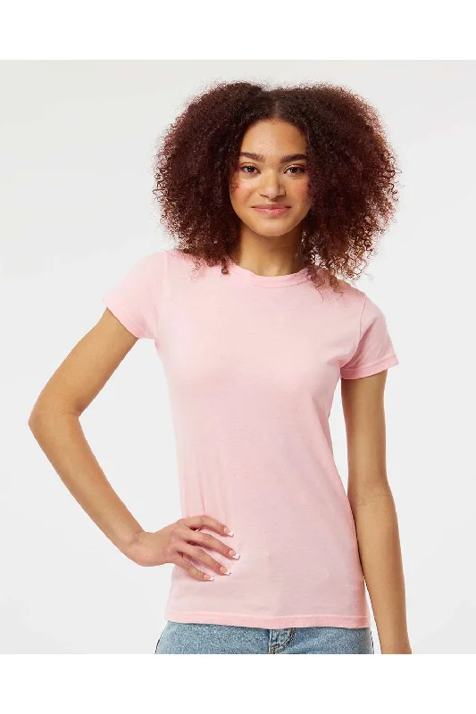 Tultex Womens Fine Jersey Slim Fit Short Sleeve Crewneck T-Shirt - Pink - NEW Thin T-Shirt Open Front Quick Dry Tultex Womens Fine Jersey Slim Fit Short Sleeve Crewneck T-Shirt - Pink - NEW Thin T-Shirt Open Front Quick Dry