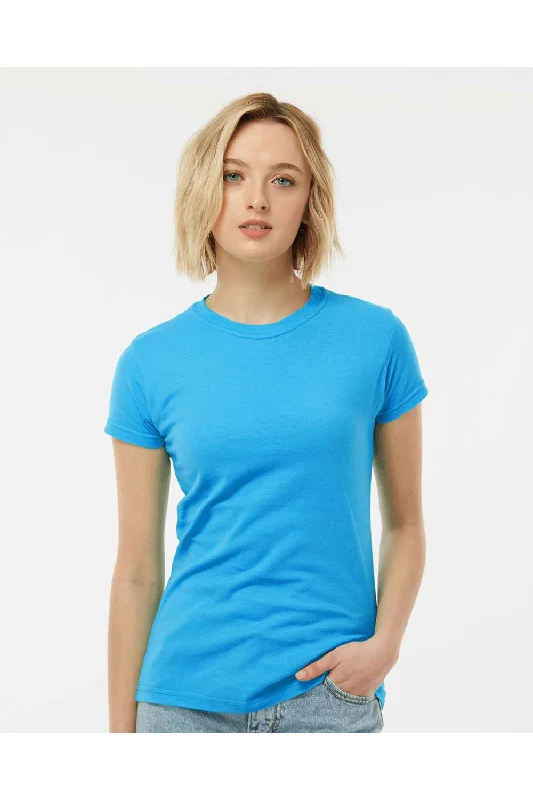 Tultex Womens Fine Jersey Slim Fit Short Sleeve Crewneck T-Shirt - Turquoise Blue - NEW Satin Blend Silk Blend Wool Blend Tultex Womens Fine Jersey Slim Fit Short Sleeve Crewneck T-Shirt - Turquoise Blue - NEW Satin Blend Silk Blend Wool Blend