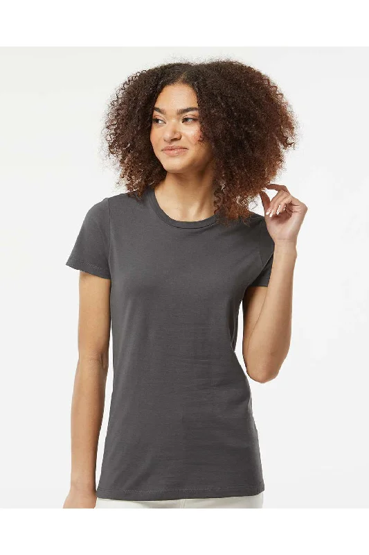 Tultex Womens Premium Short Sleeve Crewneck T-Shirt - Charcoal Grey - NEW Striped Floral Plaid Tultex Womens Premium Short Sleeve Crewneck T-Shirt - Charcoal Grey - NEW Striped Floral Plaid
