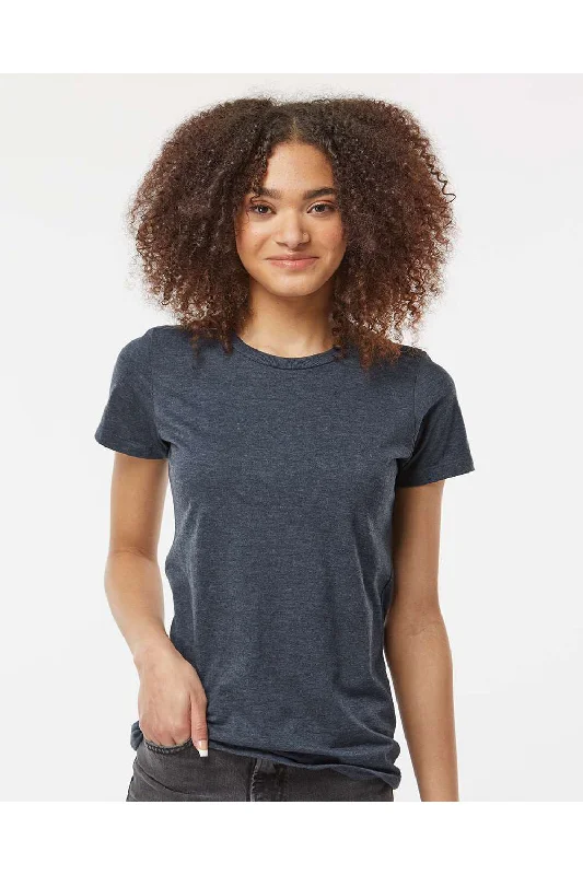 Tultex Womens Premium Short Sleeve Crewneck T-Shirt - Heather Navy Blue - NEW Rayon Fabric Velvet Fabric Corduroy Fabric Tultex Womens Premium Short Sleeve Crewneck T-Shirt - Heather Navy Blue - NEW Rayon Fabric Velvet Fabric Corduroy Fabric