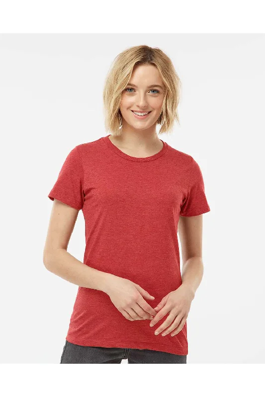 Tultex Womens Premium Short Sleeve Crewneck T-Shirt - Heather Red - NEW Denim Fabric Leather Fabric Suede Fabric Tultex Womens Premium Short Sleeve Crewneck T-Shirt - Heather Red - NEW Denim Fabric Leather Fabric Suede Fabric