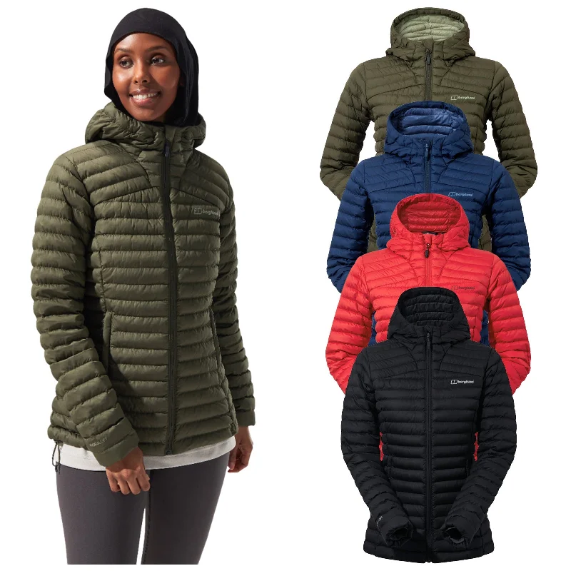Berghaus Ladies Nula Micro Insulated Jacket Notch Collar Peter Pan Collar Cowl Neck