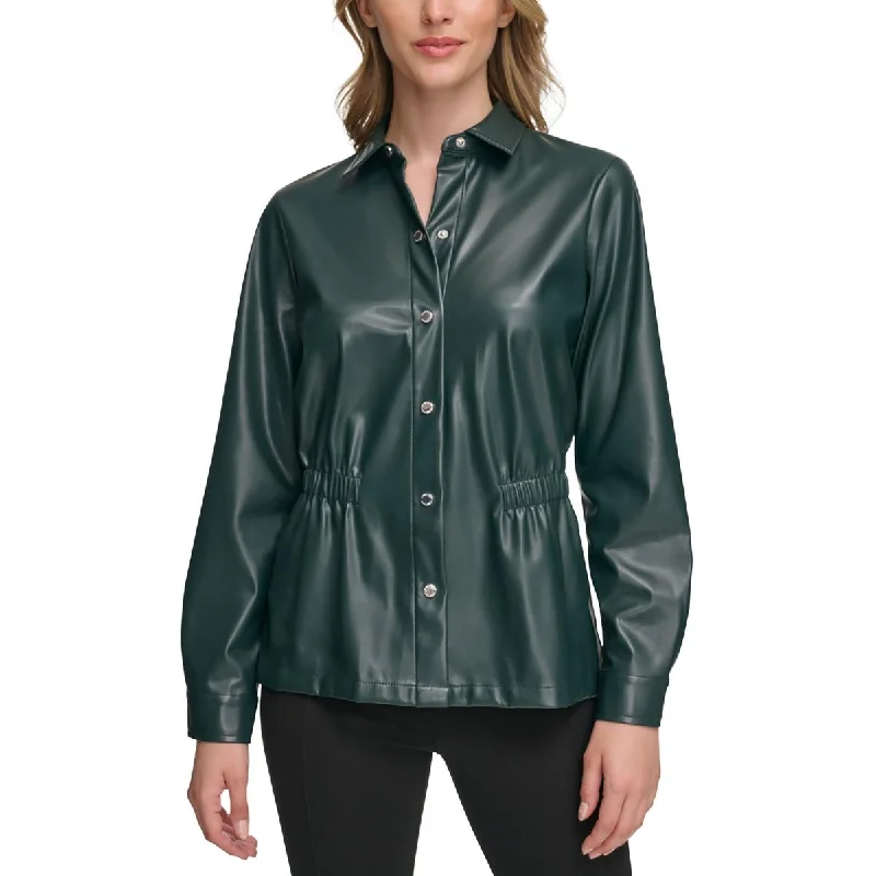 Calvin Klein Womens  Soft Shell Jacket Front Pockets Side Pockets Patch Pockets