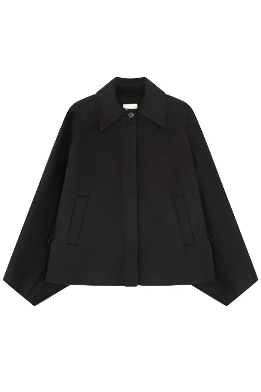 Camila Wool Jacket Denim Fabric Leather Fabric Suede Fabric
